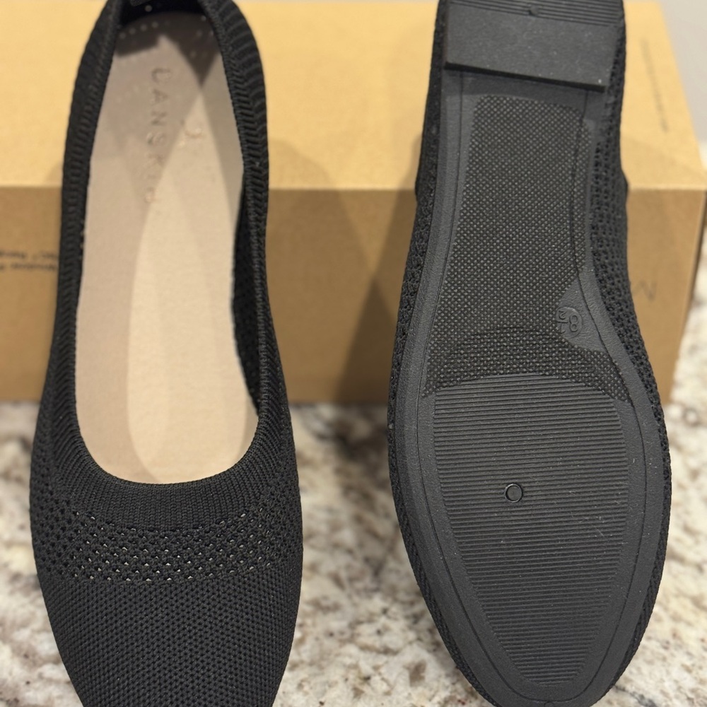 Brand New Danskin Women's Vision Black Knit Flats - 8 1/2